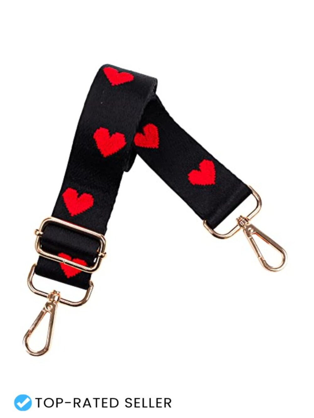 Adjustable Nylon Purse Strap Crossbody Replacement 1.5" Gold Ferroalloy Hardware
